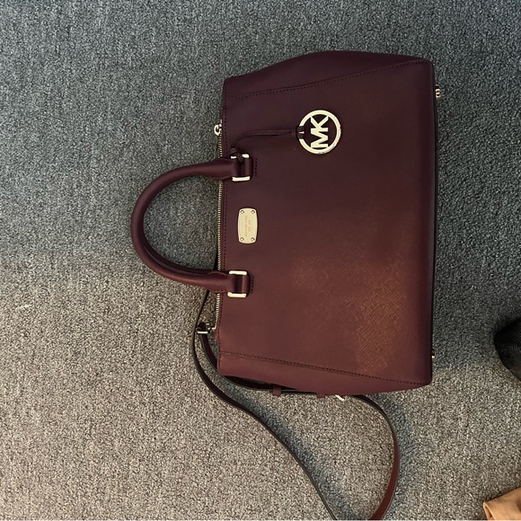 Michael Kors Purple Leather Satchel Medium - Picture 1 of 5
